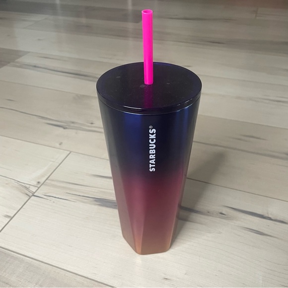 Brand New Starbucks Stainless Steel Pink and Blue Gradient Tumbler Cup - Picture 2 of 3